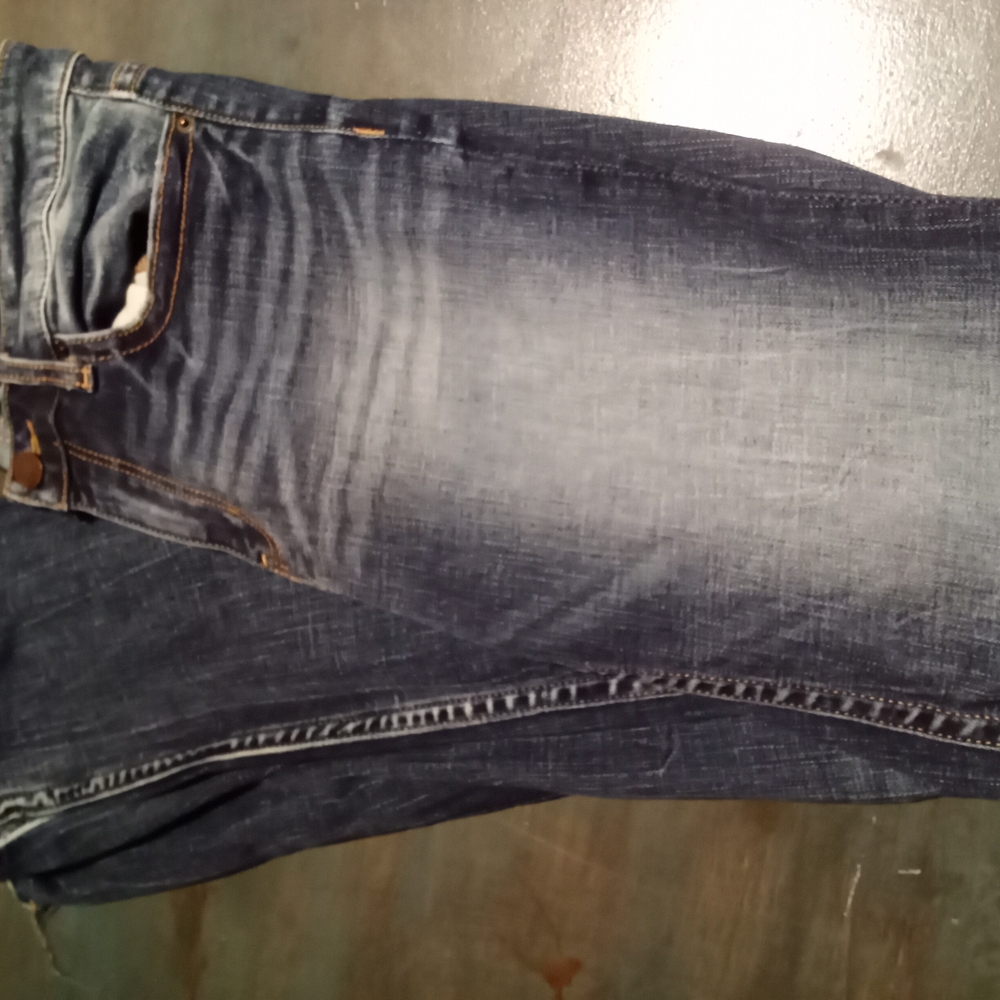 BKE Blue Slim Jeans with Vintage Fading